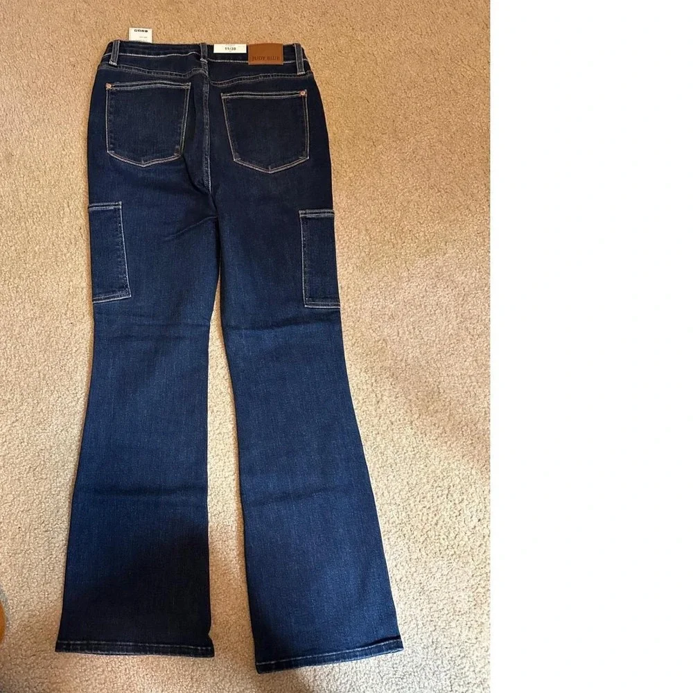 Judy Blue Bundle Women 11/30 Carpenter Jeans & Seint White Sweatshirt
